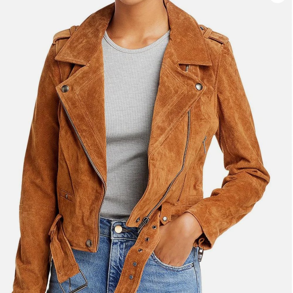 Women's Suede Motorcycle Jacket